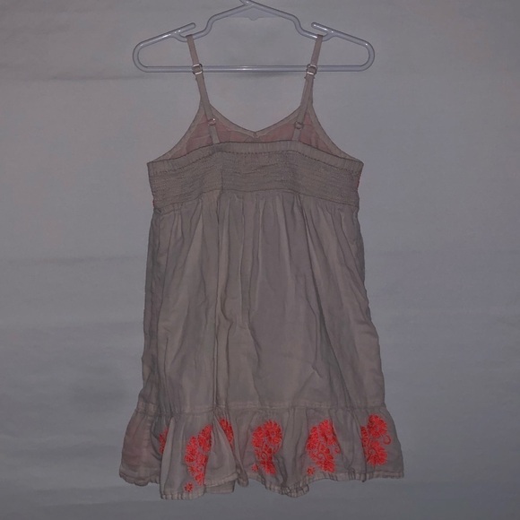 Kid's Mimi & Maggie Light Pink & Coral Embroidered Dress - Picture 4 of 7